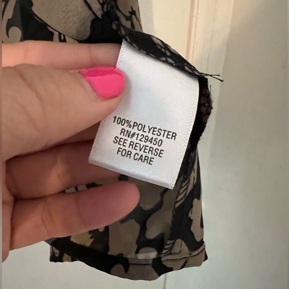 Black and Tan Floral Kimono Cardigan size L (F126) - Picture 4 of 6